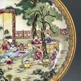  Đĩa Cảnh Gốm Sứ Vẽ Màu Bách Nhi Đồ Cổ Điển BKCECN-10465 