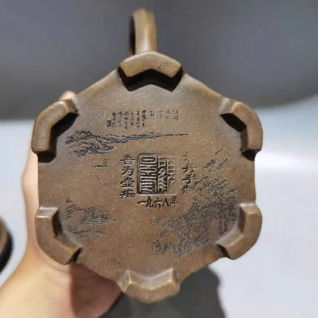  Ấm Tử Sa Lục Giác Nắp Nghê Sưu Tầm BKCECN-10478 