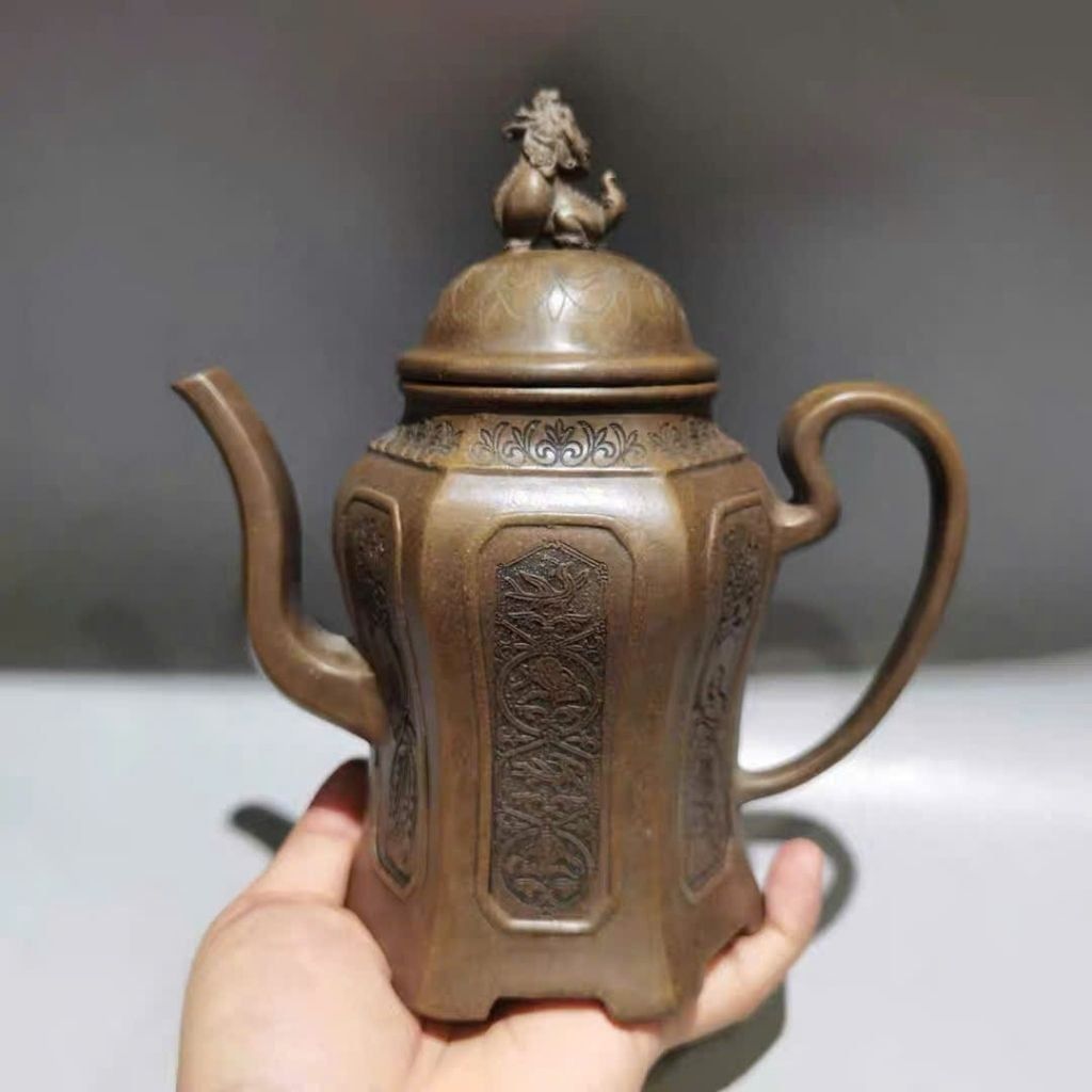  Ấm Tử Sa Lục Giác Nắp Nghê Sưu Tầm BKCECN-10478 