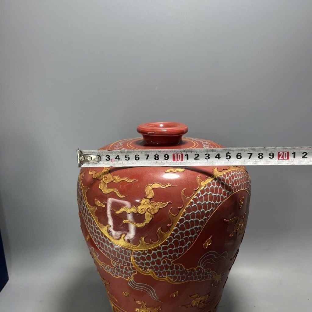  Mai Bình Tích Rồng Khắc Nổi Cổ Sưu Tầm BKCECN-10481 