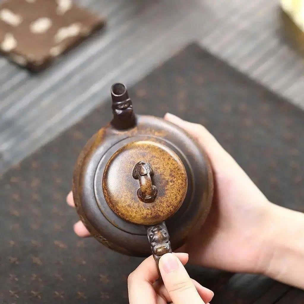  Ấm Trà Tử Sa Ba Chân Tích Rồng Cổ Sưu Tầm BKCECN-10484 