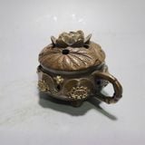  Lư Xông Trầm Hương Tích Liên Hoa Bằng Đồng Cổ BKMECN-10034 