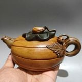  Ấm Trà Tử Sa Dáng Quả Bí Ngô Men Đoạn Nê Cổ Sưu Tầm BKCECN-10486 