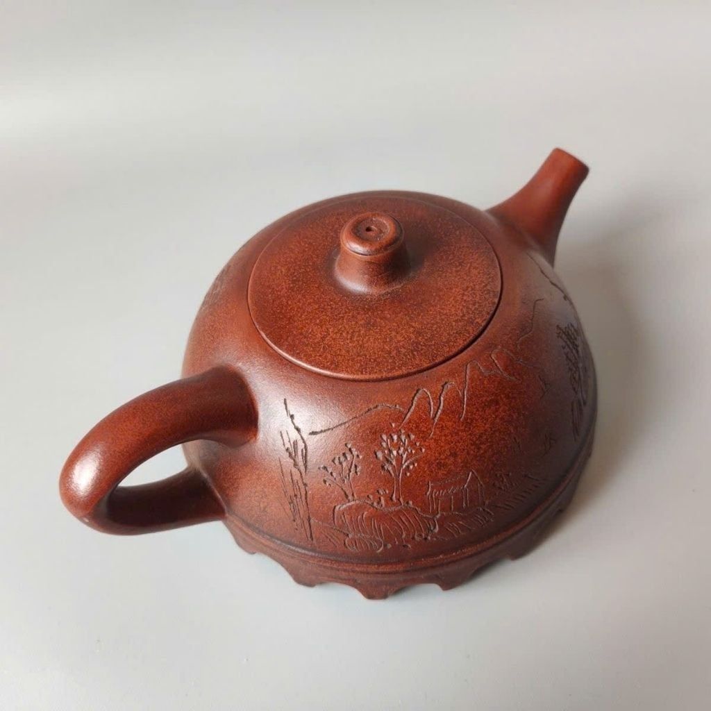  Ấm Trà Tử Sa Dáng Nồi Thạch Đinh Tích Chữ Hán Cổ Sưu Tầm BKCECN-10489 