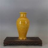 Bình Gốm Men Vàng Tích Phượng Hoàng Cổ Sưu Tầm BKCECN-10490 