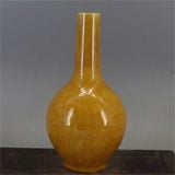  Bình Gốm Tỏi Men Vàng Tích Phượng Hoàng Cổ Sưu Tầm BKCECN-10491 