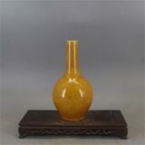  Bình Gốm Tỏi Men Vàng Tích Phượng Hoàng Cổ Sưu Tầm BKCECN-10491 