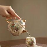  Set Ấm Trà Gốm Sứ Phấn Thái Cung Đình Cổ Sưu Tầm BKCECN-10497 