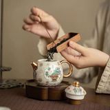  Set Ấm Trà Gốm Sứ Phấn Thái Cung Đình Cổ Sưu Tầm BKCECN-10497 