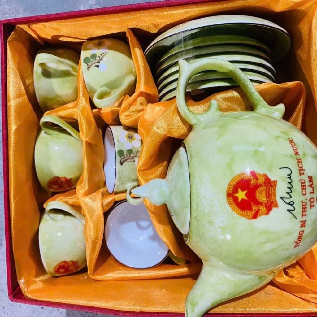  Bộ Ấm Chén Tổng Bí Thư Chủ Tịch Nước Tô Lâm Bát Tràng BKCECN-10499 