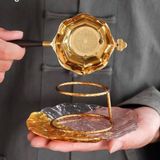  Lọc Trà Mạ Vàng 24K Kèm Đế Thủy Tinh Decor  BKCECN-10513 