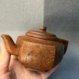  Ấm Trà Tử Sa Dáng Lục Phương Giả Cổ Khắc Họa Văn Tự Triện Cổ BKCECN-10515 