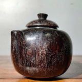  Ấm Trà Dáng Quả Hồng Cổ Ngoạn Bằng Sừng Xưa Sưu Tầm BKCECN-10518 