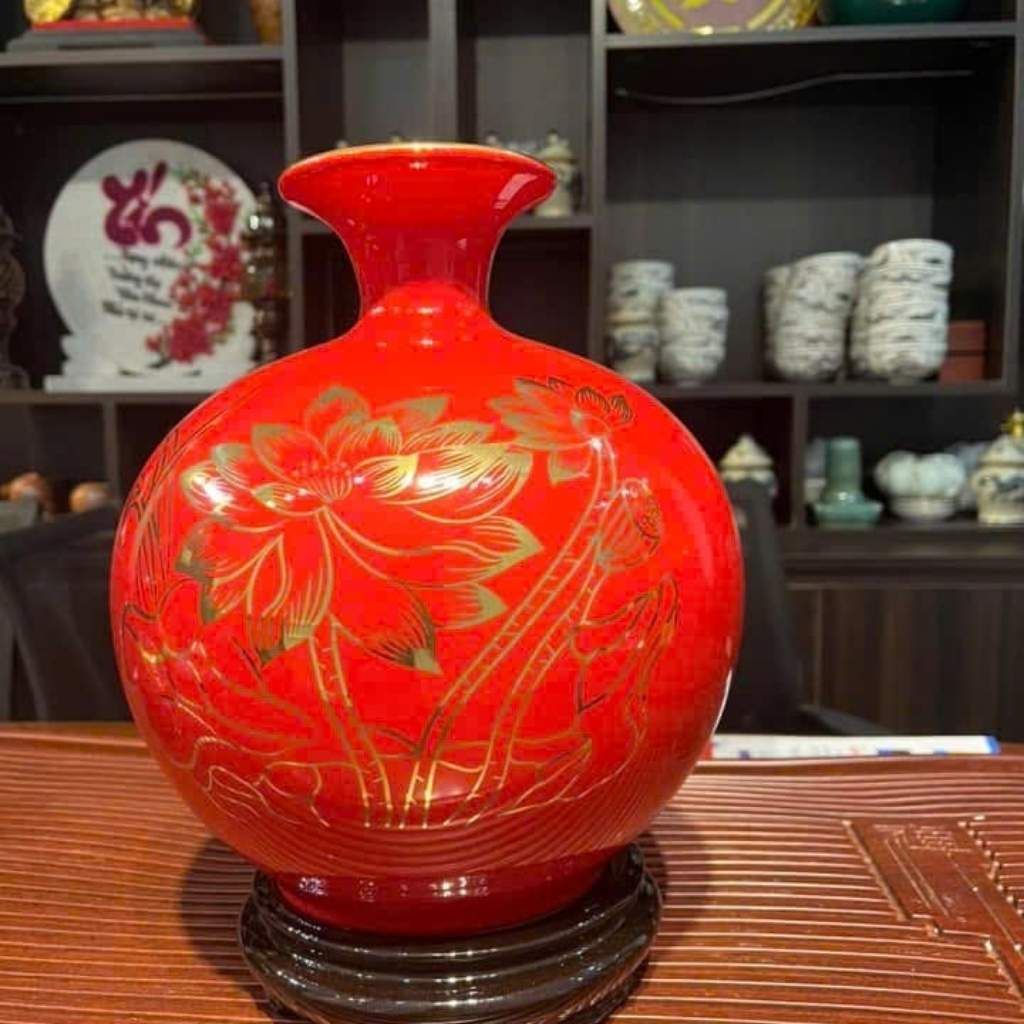  Bình Hút Tài Lộc Văn Phòng Chính Phủ Dát Vàng BKCECN-10522 