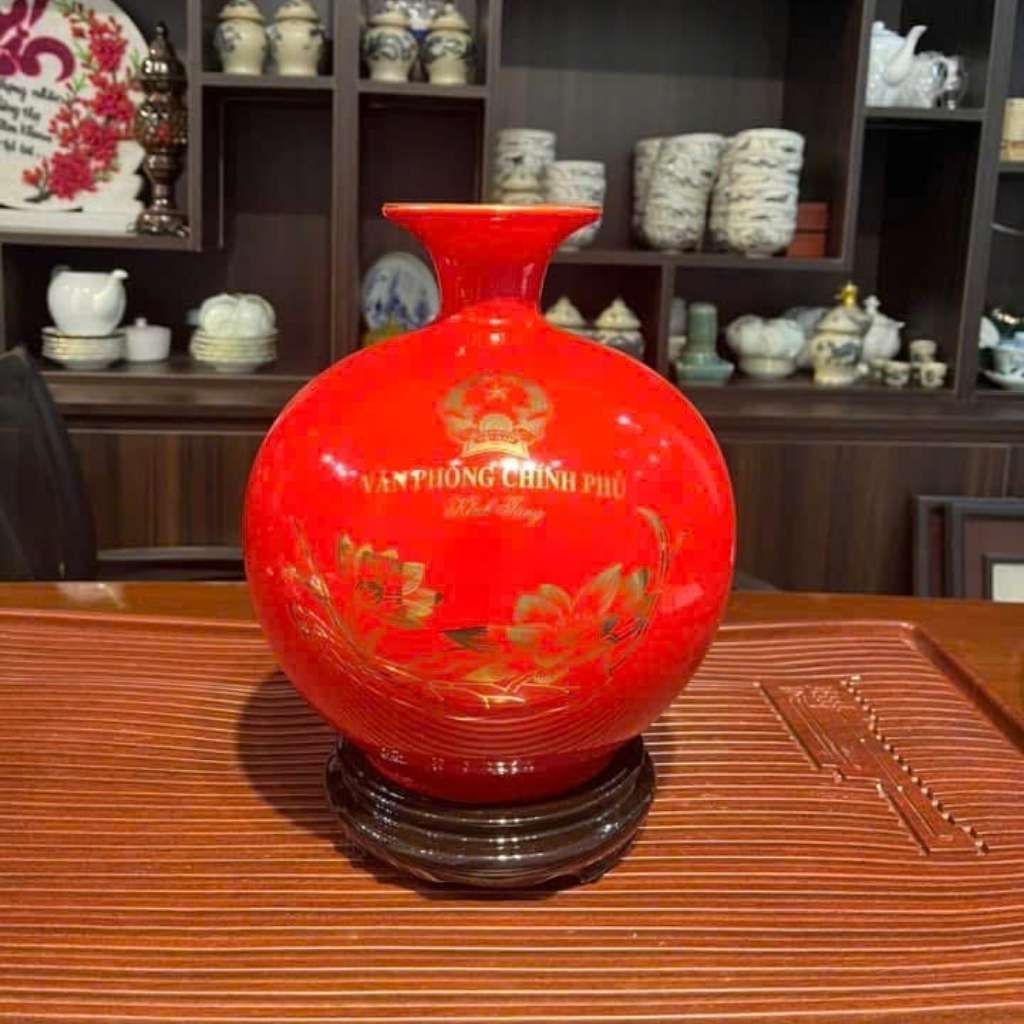  Bình Hút Tài Lộc Văn Phòng Chính Phủ Dát Vàng BKCECN-10522 