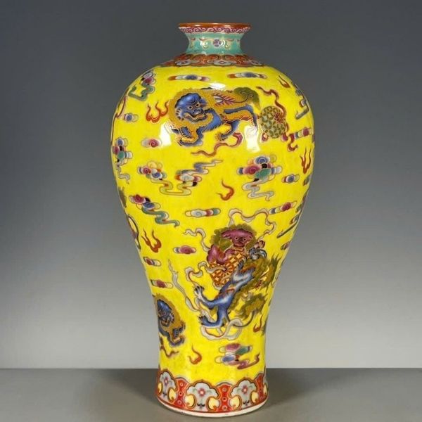  Mai Bình Gốm Sứ Kỳ Lân Vờn Cầu BKCECN-10523 