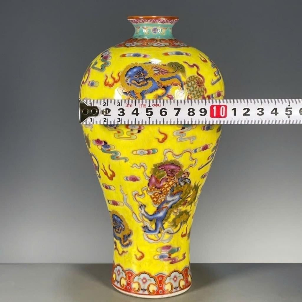  Mai Bình Gốm Sứ Kỳ Lân Vờn Cầu BKCECN-10523 
