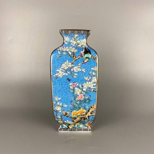  Bình Gốm Sứ Pháp Lam Hoa Điểu BKCECN-10526 