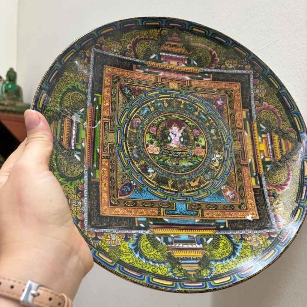  Đĩa Sứ Mandala Tây Tạng Phong Thủy BKCECN-10528 