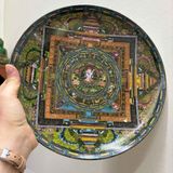  Đĩa Sứ Mandala Tây Tạng Phong Thủy BKCECN-10528 