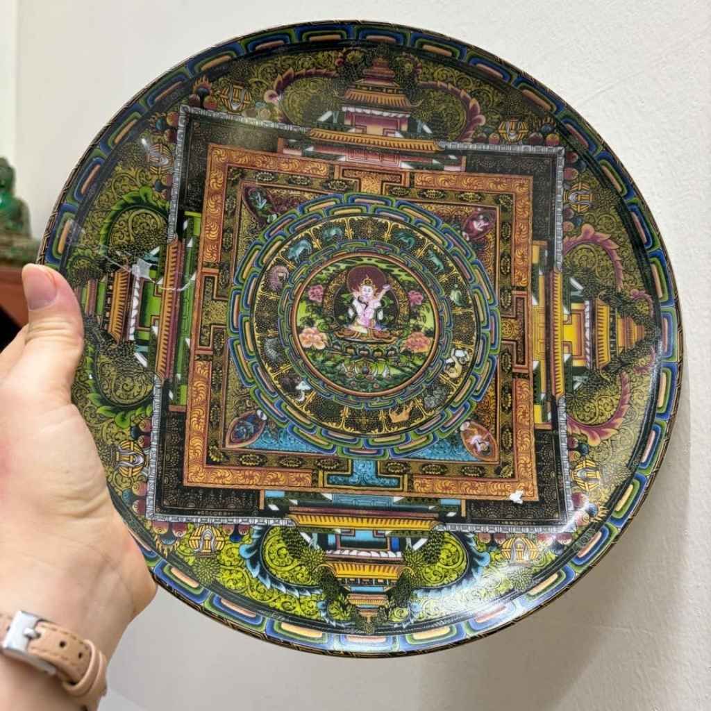  Đĩa Sứ Mandala Tây Tạng Phong Thủy BKCECN-10528 
