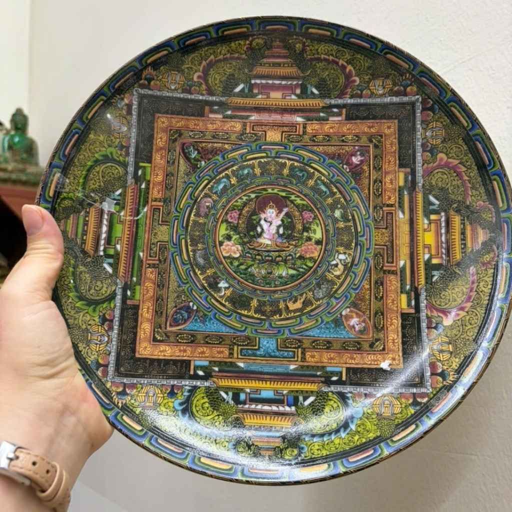  Đĩa Sứ Mandala Tây Tạng Phong Thủy BKCECN-10528 