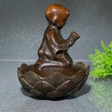  Lư Xông Trầm Đồng Đúc Hình Chú Tiểu Tọa Đài Sen BKCECN-10530 