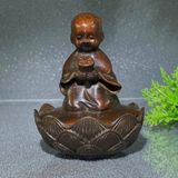  Lư Xông Trầm Đồng Đúc Hình Chú Tiểu Tọa Đài Sen BKCECN-10530 