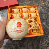  Ấm Chén Quà Tặng Bát Tràng In Chữ Thủ Tướng Lê Minh Hưng BKCECN-10538 