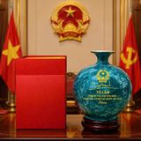  Bình Hút Lộc Gốm Sứ Tổng Bí Thư Tô Lâm Men Vân Đá BKCECN-10541 