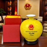  Bình Hút Tài Lộc Men Vàng In Chữ Chủ Tịch Nước Tô Lâm BKCECN-10546 