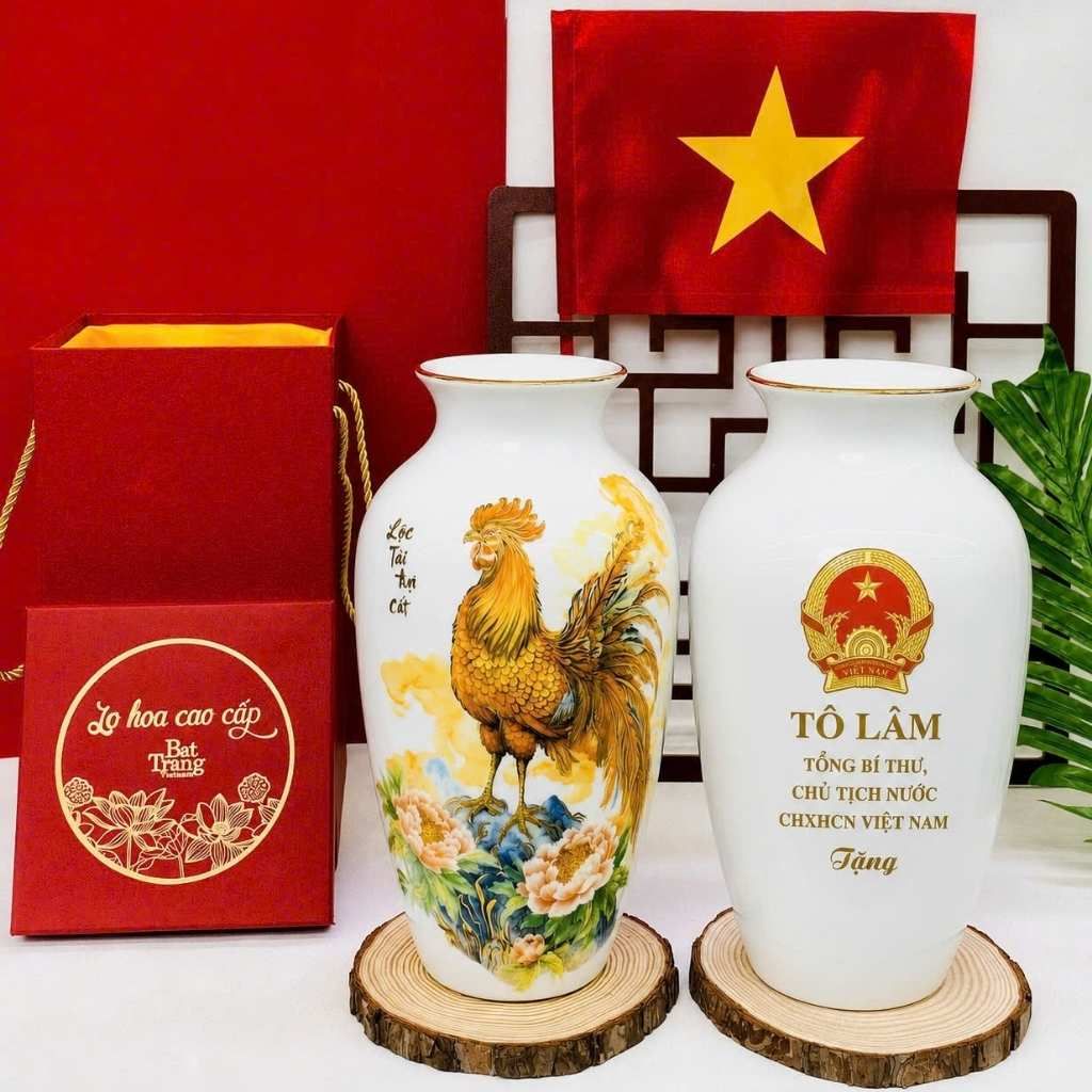  Bình Gốm In Logo Và Chữ Thủ tướng Lê Minh Hưng BKCECN-10557 