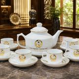  Bộ Ấm Chén Sứ Bát Tràng In Logo Văn Phòng Chính Phủ BKCECN-10572 