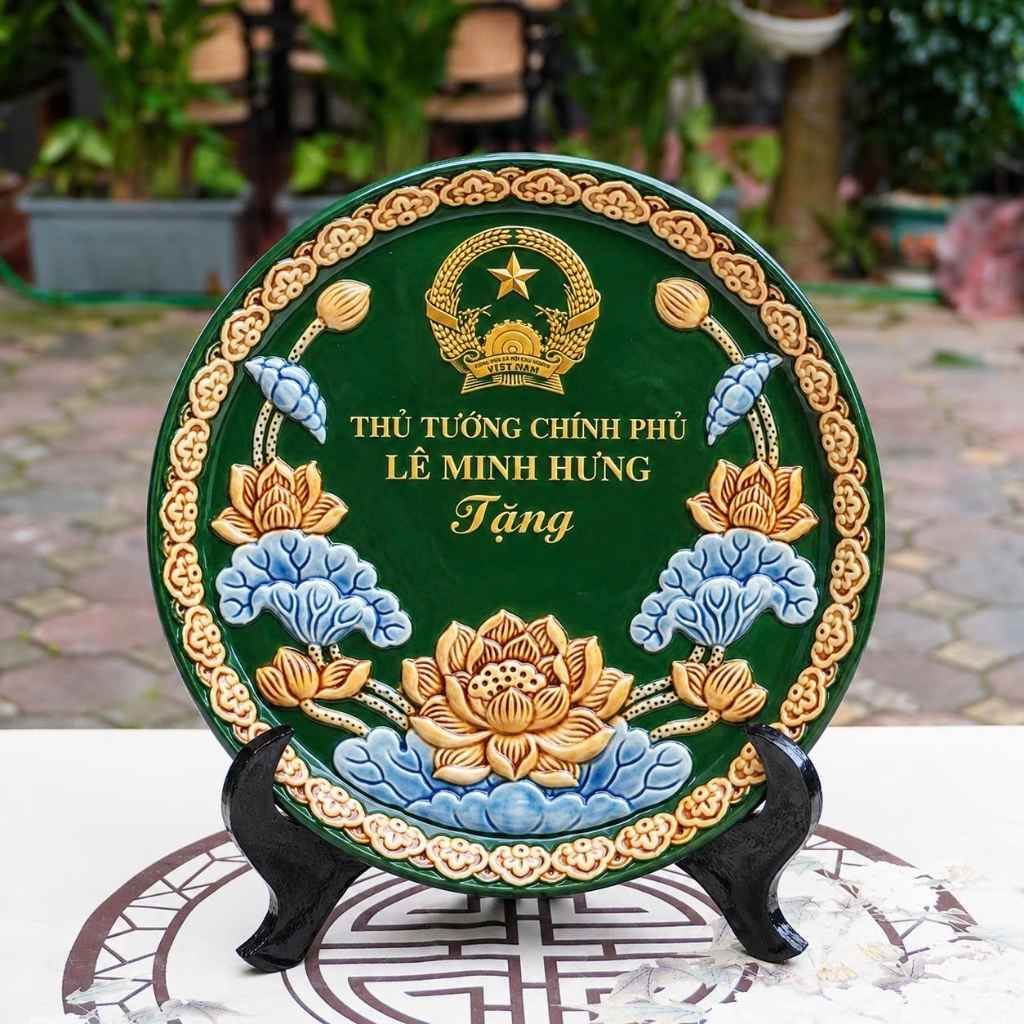  Bộ Đĩa Sứ Trưng Bày Thủ tướng Chính phủ Lê Minh Hưng BKCECN-10580 