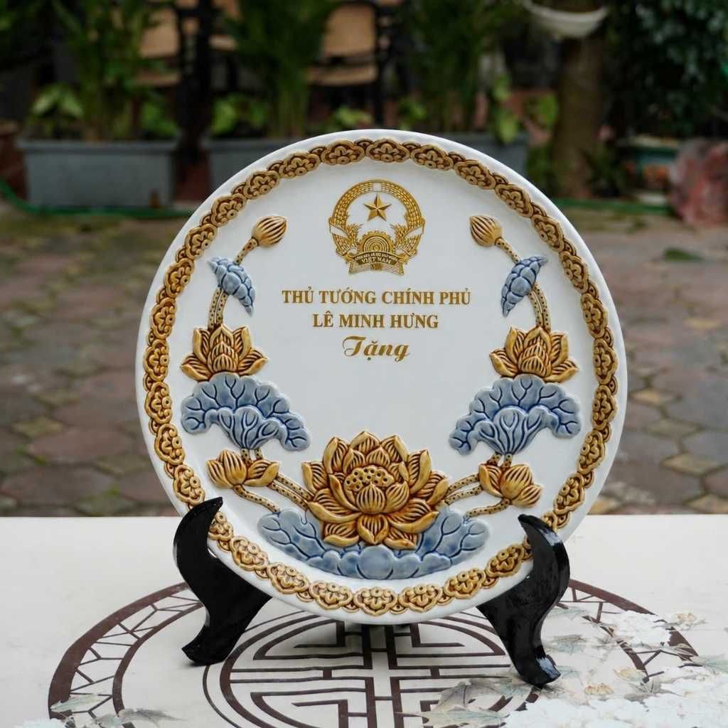  Bộ Đĩa Sứ Trưng Bày Thủ tướng Chính phủ Lê Minh Hưng BKCECN-10580 