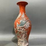  Cặp Lục Bình Gốm Sứ Sơn Son Vẽ Chim Trĩ Hoa Mai Sang Trọng BKCECN-10624 