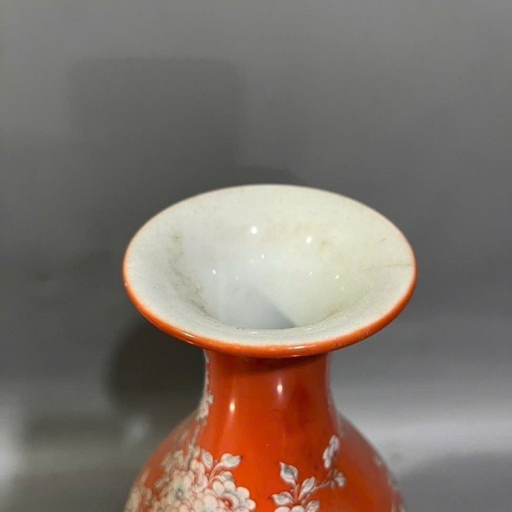  Cặp Lục Bình Gốm Sứ Sơn Son Vẽ Chim Trĩ Hoa Mai Sang Trọng BKCECN-10624 