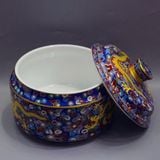  Hũ Đựng Trà Sứ Cảnh Đức Trấn Men Pháp Lang Hoàng Long Vờn Mây BKCECN-10637 