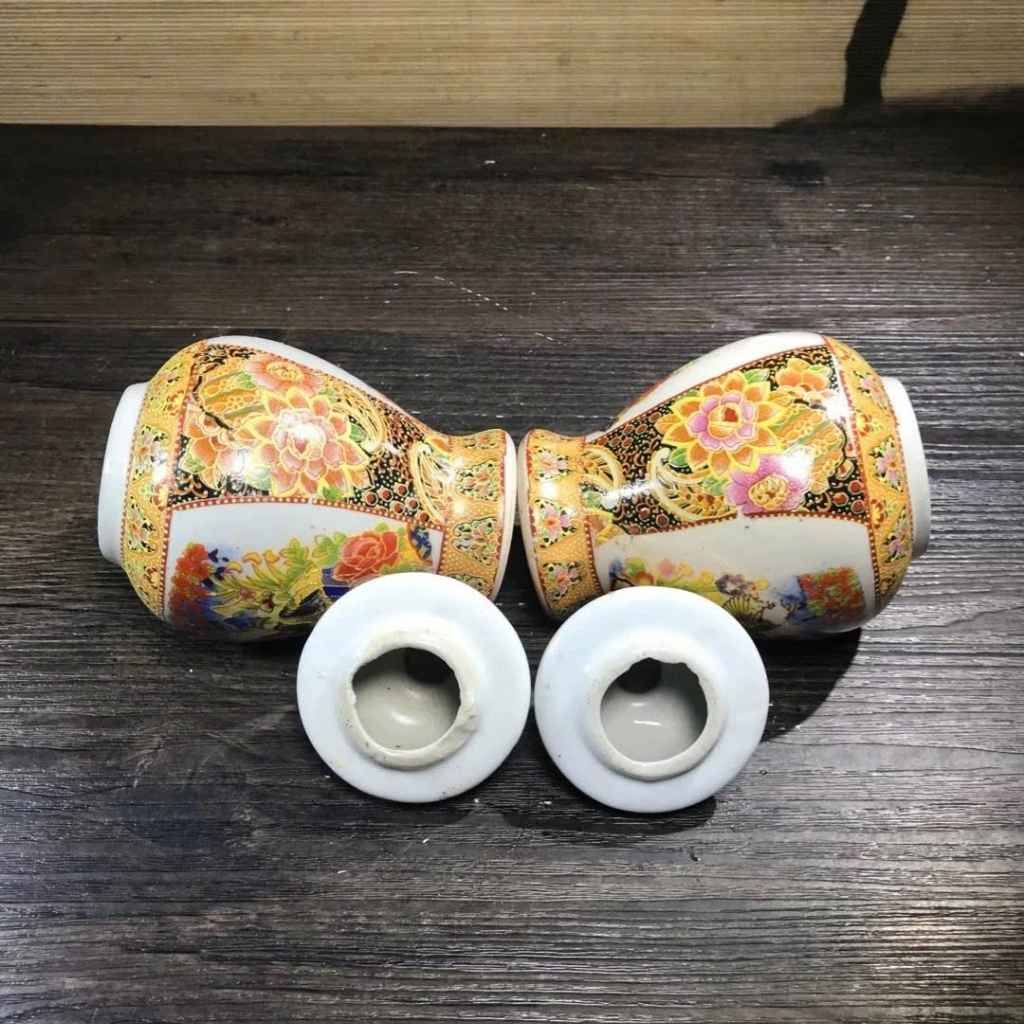  Cặp Choé Gốm Sứ Họa Tiết Hoa Chim Tàu Xưa Vẽ Tay BKCECN-10648 