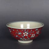  Bát Gốm Men Đỏ Họa Tiết Hoa Mai BKCECN-9272 