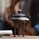  Lư Xông Trầm Gốm Sứ Ba Chân Có Nắp BKCECN-9298 