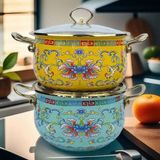  Nồi Gốm Hoa Văn Sắc Màu Đẹp BKCECN-9314 