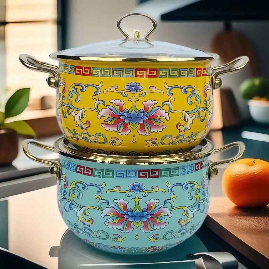  Nồi Gốm Hoa Văn Sắc Màu Đẹp BKCECN-9314 
