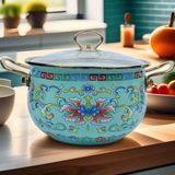  Nồi Gốm Hoa Văn Sắc Màu Đẹp BKCECN-9314 