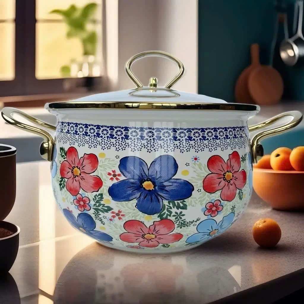  Nồi Gốm Hoa Văn Sắc Màu Đẹp BKCECN-9314 