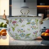  Nồi Gốm Hoa Văn Sắc Màu Đẹp BKCECN-9314 