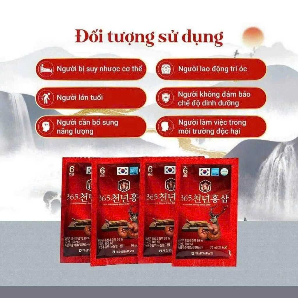  Nước Hồng Sâm Linh Chi Nhung Hươu 365 Hàn Quốc BKHEKR-9216 