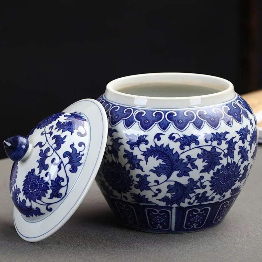 Bình Gốm Hoa Dây Màu Xanh Trang Trí BKCECN-9343 