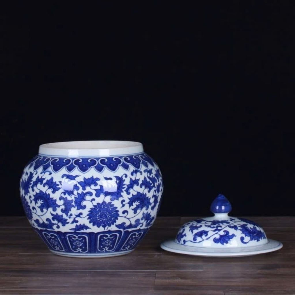  Bình Gốm Hoa Dây Màu Xanh Trang Trí BKCECN-9343 