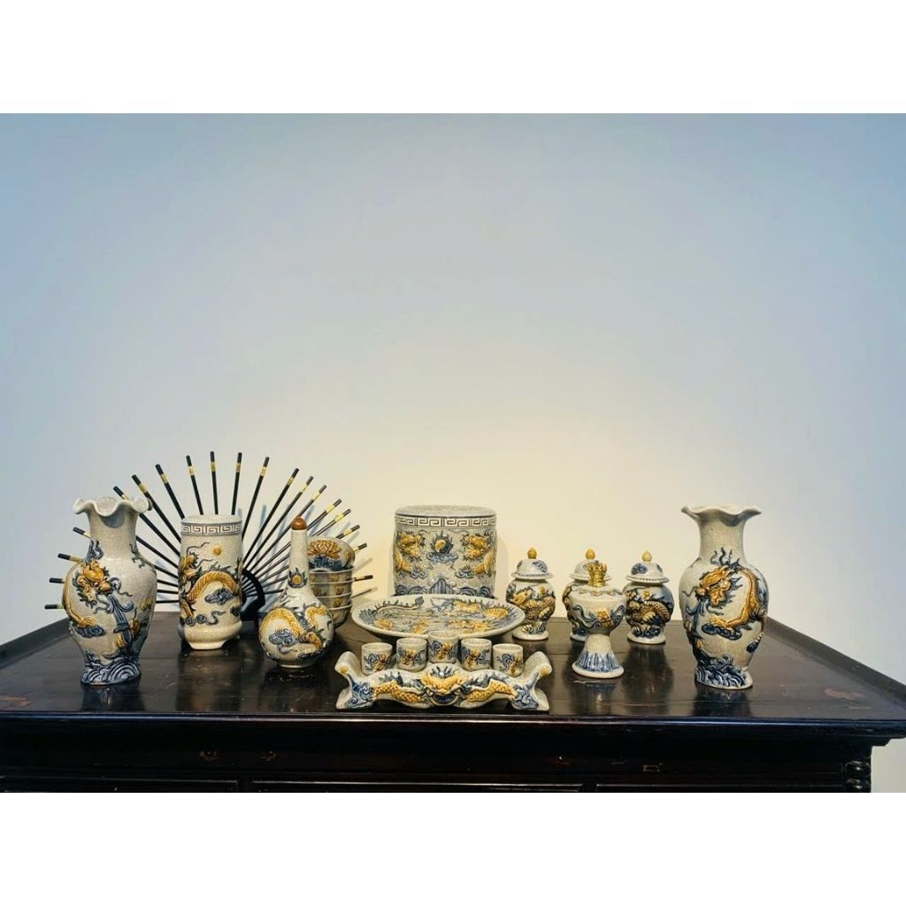  Bộ Đỉnh Thờ Bằng Gốm BKCECN-9350 